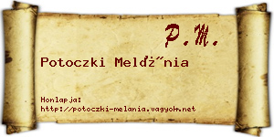Potoczki Melánia névjegykártya